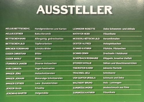 Volkskunstausstellung Reichenbach Aussteller